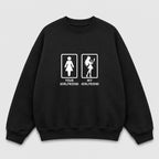 Áo Sweater Your Girlfriend My Girlfriend – Chọn Sư Tử / Cô Gái | RIENGVN — Đen — Cô gái