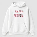 Áo hoodie My Fav Person – Cá Nhân Hóa | RIENGVN — Trắng — Thiết kế mặt trước