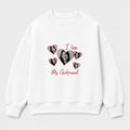 Áo sweater I Love My Girlfriend – Cá Nhân Hóa | RIENGVN — Trắng — Thiết kế mặt trước