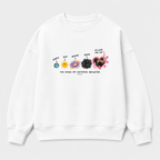 Áo Sweater Custom Ảnh Trái Tim Vũ Trụ – You Make My Universe Brighter | RIENGVN — màu Trắng