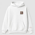 Áo Hoodie 4 Ảnh & Lời Nhắn Tay Áo — Trắng — 4 ảnh màu ngực và chữ tay áo