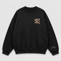 Áo Sweater 4 Ảnh & Lời Nhắn Tay Áo — Đen — 4 ảnh màu ngực và chữ tay áo