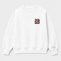 Áo Sweater 4 Ảnh & Lời Nhắn Tay Áo — Trắng — 4 ảnh màu ngực và chữ tay áo