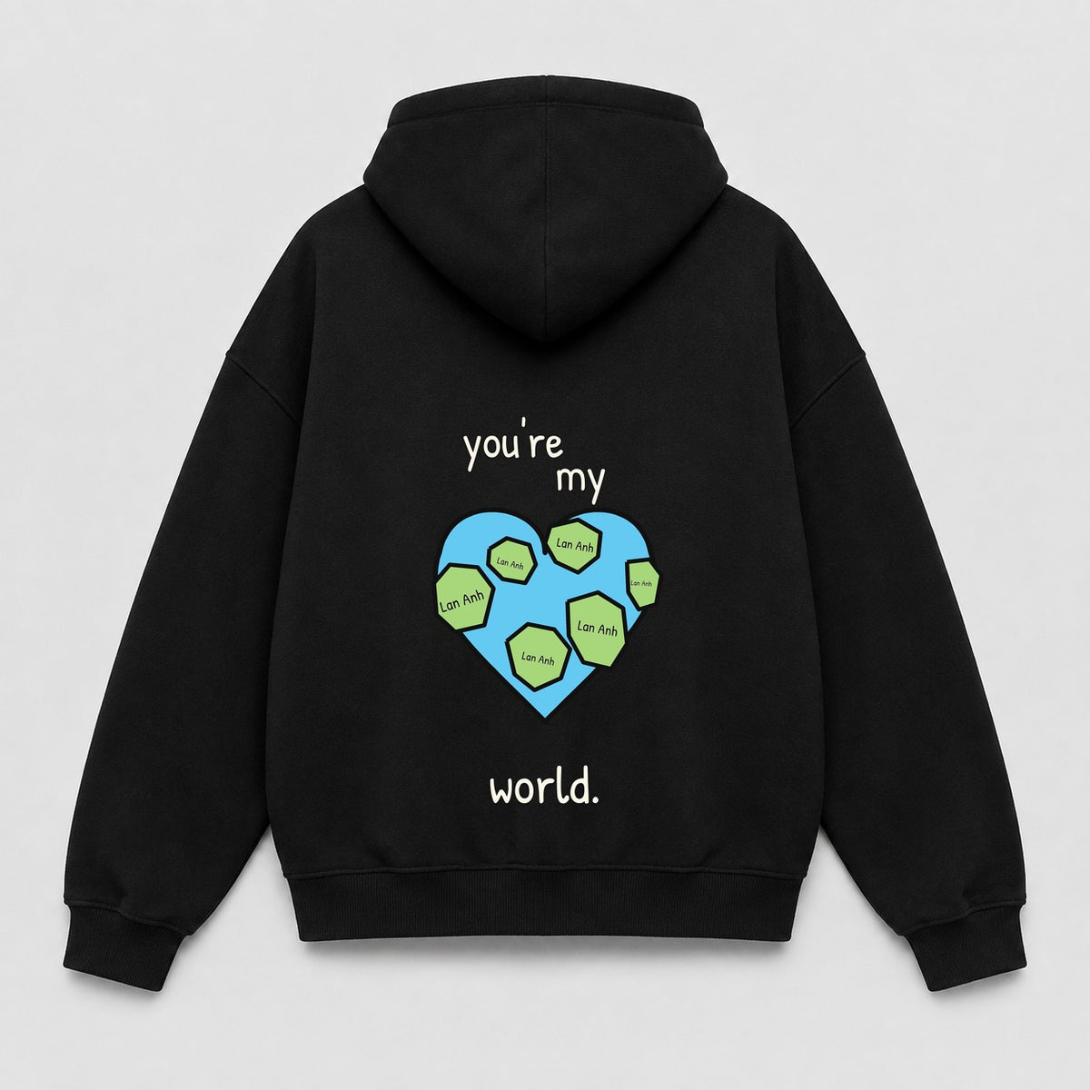 You’re My World — Đen — mặt sau — chữ tự thu nhỏ