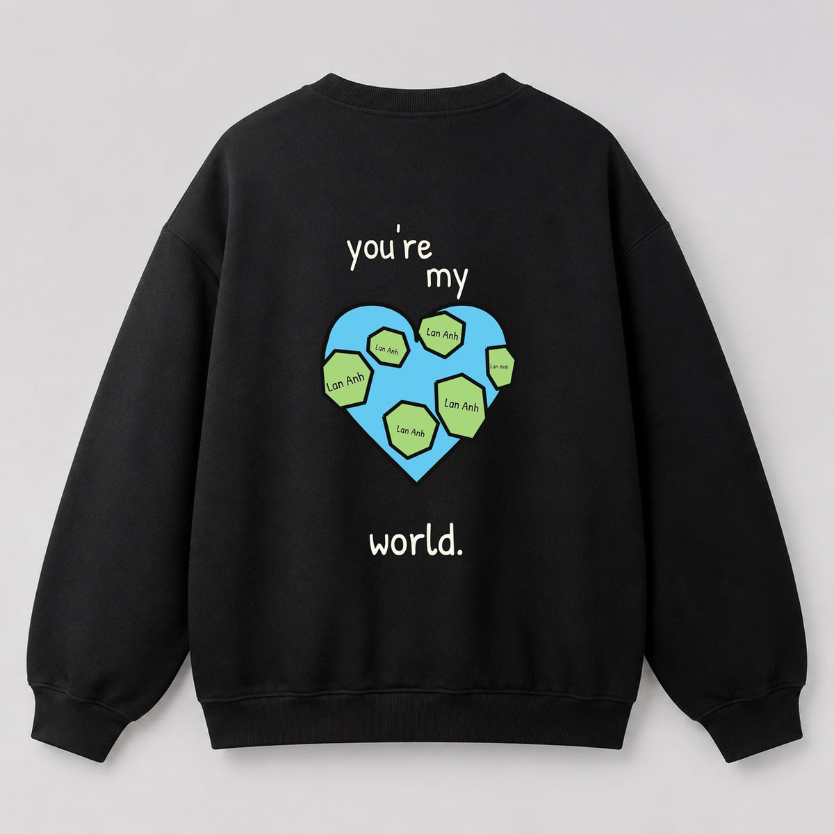 You’re My World — Đen — mặt sau — chữ tự thu nhỏ
