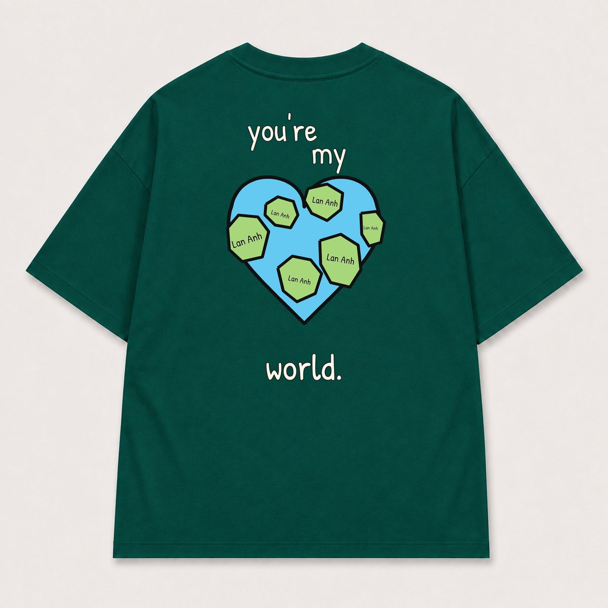You’re My World — Xanh rêu — mặt sau — chữ tự thu nhỏ